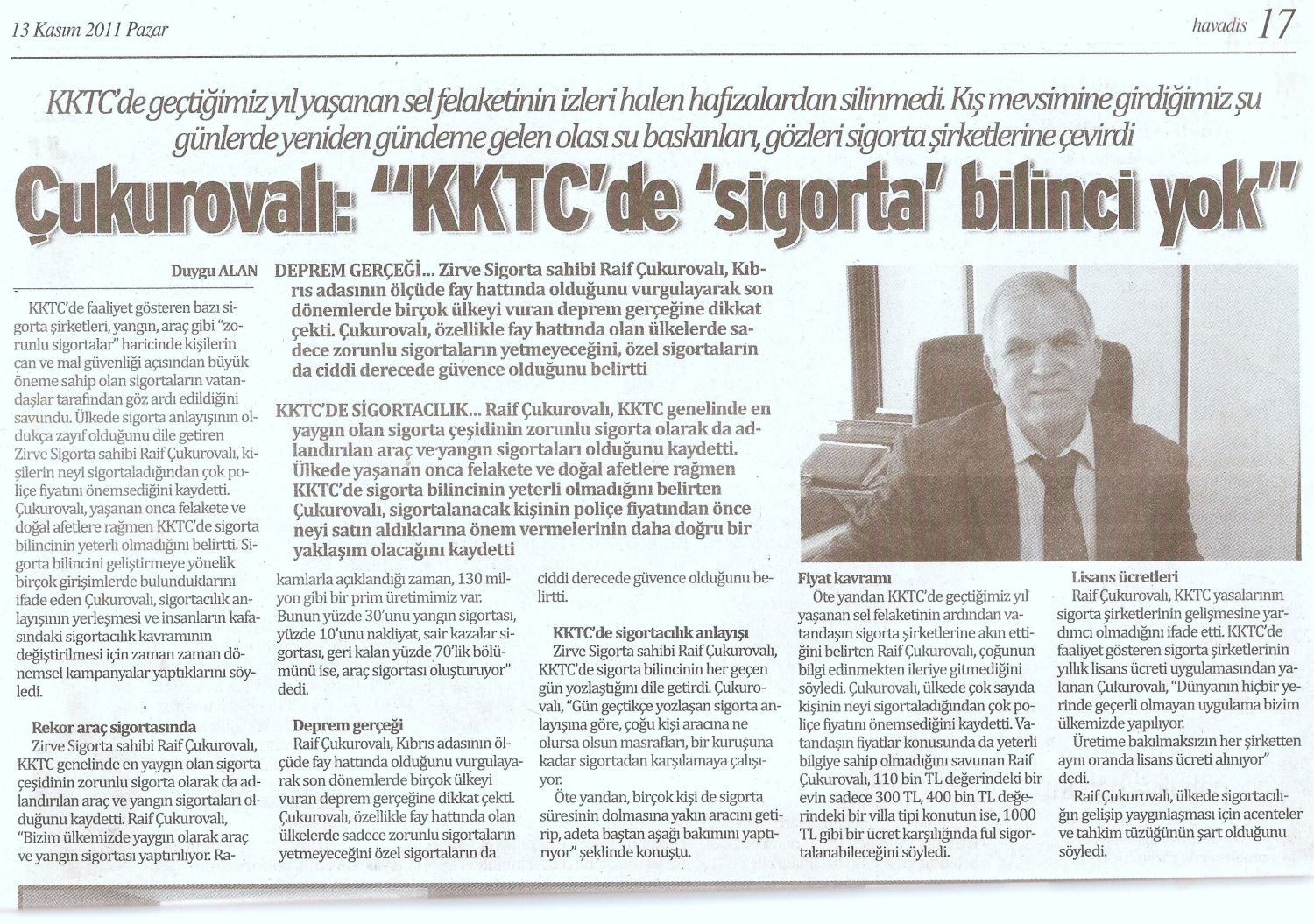 Zirve Sigorta basın görseli
