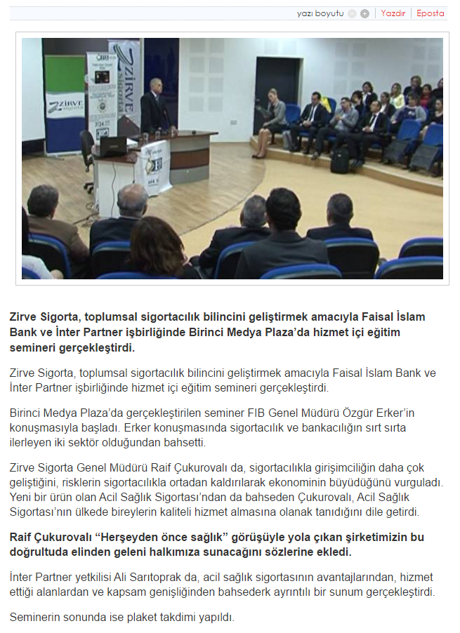 Zirve Sigorta basın görseli